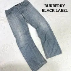 BURBERRY BLACK LABEL バーバリー ジーンズ 刺繍ロゴ