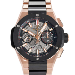 ウブロ HUBLOT ビッグバン インテグレーテッド キングゴールド セラミック 451.OM.1180.OM ブラック文字盤 中古 腕時計 メンズ