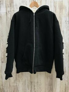 128BH Supreme 22AW Faux Fur Lined Zip Up Hooded Sweatshirt シュプリーム【中古】