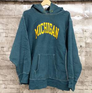 Champion REVERSE WEAVE チャンピオン リバース ウィーブ パーカー 80s トリコタグ 後染め MICHIGAN サイズXL ダークグリーン 店舗受取可