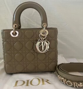 美品 DIORディオール 妃バッグショルダーバッグ 羊革ハンドバッグ