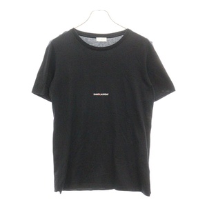 SAINT LAURENT PARIS サンローランパリ 21SS Small Logo Printed Tee スモールロゴプリント半袖Tシャツ 464572 YB2DQ ブラック