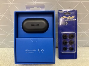 E187 美品中古 動確済 PHILIPS フィリップス TAT4556 Bluetooth アクティブノイズキャンセリング搭載 完全ワイヤレスイヤホン