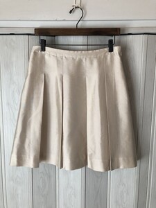 ◆J.CREW/ジェイクルー/シルクのプリーツスカート/ベージュ/未着品◆i