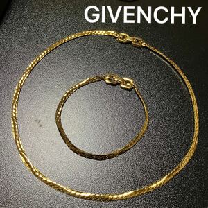 【ws1000】美品 GIVENCHY ジバンシー ネックレス ブレスレット セット 2way ゴールドカラー