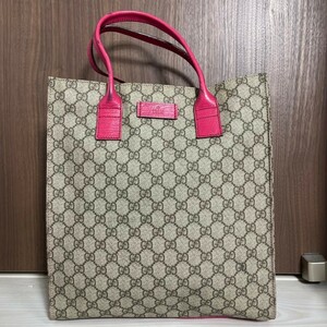 グッチ GUCCI トートバッグ ハンドバッグ GGスプリーム PVC レザー GG柄