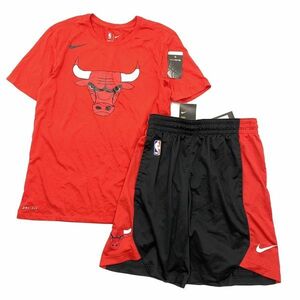 NIKE ナイキ NBA ブルズ 上下セット 赤黒 M 870497-657/866932-010 23-0713-1-21/22