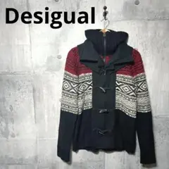 Desigual デシグアル メンズ ニットダッフルジャケット カーディガン M