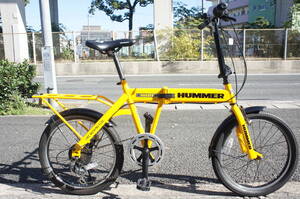 HUMMER ハマー 折り畳み自転車 イエロー/黄色 20インチ 6段変速 Like nothing else 