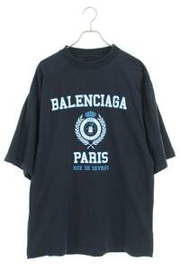 バレンシアガ BALENCIAGA 698816 TMV95 サイズ:3 カレッジロゴプリントインサイドアウトTシャツ 中古 NO05