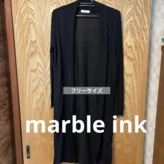 美品❣️marble ink マーブルインクロングカーディガン　黒　フリーサイズ