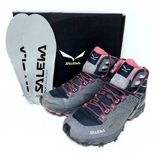 二点落札で送料無料！2A9 SALEWA サレワ Alpenrose ultra MID GTX トレッキングシューズ キャンプ アウトドア 24.5 ハイキング レディース