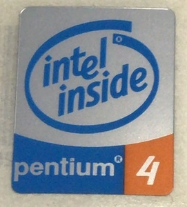 ■新品・未使用 ■10枚セット 【pentium 4】エンブレムシール【19*24㎜】送料無料・追跡サービス付き☆P088