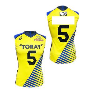 ■中古■アシックス■東レアローズ 20/22 ユニフォーム■女子用Oサイズ（着丈＋３）■NO.5 ネーム入り■V.LEAGUE