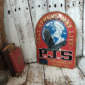 イタリア PARAJUMPERS パラジャンパーズ PJS ブリキ サインボード 看板 店舗 什器 USA 第210救助隊 レスキュー ヴィンテージ ビンテージ