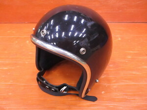 O】ビンテージヘルメット ARTHUR FULMER AF20 アーサーフルマー 約55cm Sサイズ ブラック 自家塗装 中古品