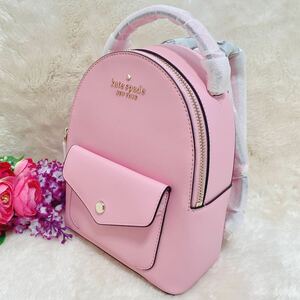 新品　kate spade ケイトスペード　バッグ　リュックレザー　ピンク レザー リュックサック