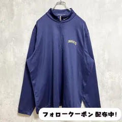 古着　used 　NIKEGOLF　ナイキゴルフ　長袖ハーフジップトラックジャケット　ジャージ　MARQUETTE　ネイビー