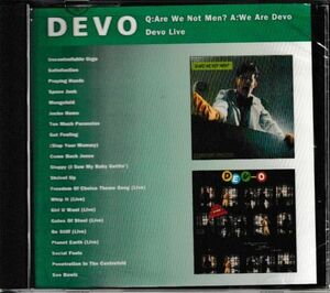 2album on1CD◆ディーヴォ(DEVO) / Q: Are We Not Men? A: We Are Devo +DEV-O Live★同梱歓迎！ケース新品！