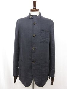 超美品【Berluti ベルルッティ】086897 Double 麻100％ 最高級 フォレスティエールジャケット (メンズ) A48 ネイビー系 伊製 □17HR3794□