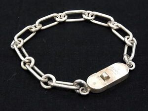 1円 GUCCI グッチ チェーン ブレスレット アクセサリー レディース メンズ シルバー系 AY7058