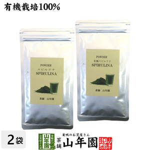 健康食品 無農薬 スピルリナ パウダー 100% 60g×2袋セット 粉末 スーパーフード ダイエット 海藻 送料無料