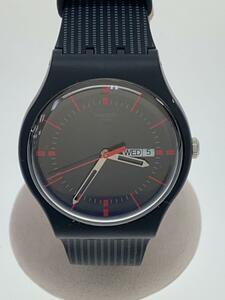 SWATCH◆クォーツ腕時計/アナログ/BLK/BLK/s029b710-s14