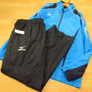 ◎美品！M 上下セット！MIZUNO ミズノ MCライン◆厚手 ウィンドブレーカー 裏起毛 ジャケット&パンツ 秋冬！◆メンズ 水色x黒◆BA0997