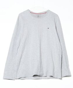 「TOMMY HILFIGER」 長袖Tシャツ M グレー メンズ