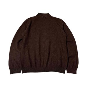 カシミヤ100%◆pure-cashmere 長袖 ハイネック ニット セーター Lサイズ/ブラウン 茶系/レディース