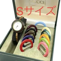 良品☆稼働　GUCCI 新品電池　Sサイズ　チェンジベゼル　レディース腕時計