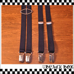 オリジナル BRACES ブレイセス SUSPENDER サスペンダー Oi SKINS PUNKS MODS SKA RUDEBOY オイ スキンズ パンク H型 H形 幅15mm ネイビー