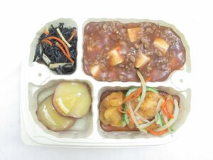 ★【直接引取不可】 食品サンプル ディスプレイ 弁当 おかずセット おかず 麻婆豆腐 ひじき さつま芋 鶏肉甘酢 見本 料理模型 飲食店 置物