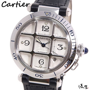 【カルティエ】パシャ グリッド 38mm 自動巻 OH済み 極美品 メンズ レディース 時計 Cartier Pasha 俵屋