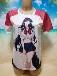 ●未使用保管品　制服コスプレ葛城ミサトプリントナイロンTシャツ　サイズM