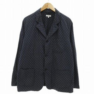 エンジニアードガーメンツ Engineered Garments ジャケット ブレザー ダイヤモンドジャガード 総柄 L 紺 ネイビー /FF ■GY01 メンズ