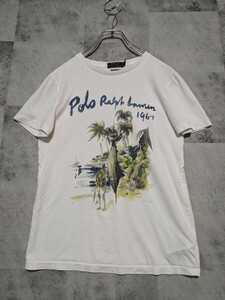Polo Ralph Lauren ホワイト 半袖Tシャツ クルーネック XS ポロラルフローレン　OSAGARI