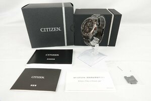 ☆CITIZEN ATTESA ECO-DRIVE シチズン アテッサ エコドライブ H800-T025871 電波ソーラー チタン デイト 黒文字盤 動作品 現状品☆ツン