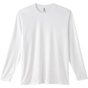 グリマー 3.5オンス インターロック ドライ 長袖 Tシャツ 00352-AIL ホワイト 3L (日本サイズ3L