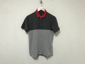 本物フレッドペリーFREDPERRYコットンタイト半袖ポロシャツメンズビジネススーツアメカジミリタリーMグレー日本製