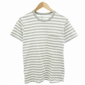 アニエスベーオム Agnes b. homme Tシャツ カットソー 半袖 ボーダー T1 M グレー 白 ホワイト /TZ 0813 ■AD メンズ