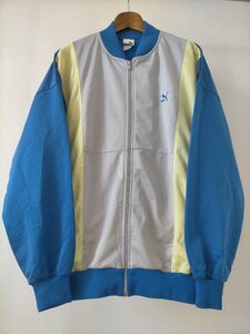 状態良好 80s ビンテージ PUMA プーマ トラックジャケット 3トーンカラー size-8 L程度 ★ジャージアメカジ古着70s