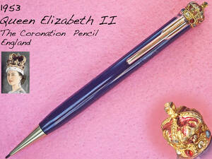 ◆稀少◆ 1953年製 エリザベス2世戴冠記念ペンシル イギリス◆1953 Queen Elizabeth II The Coronation Pencil England ◆