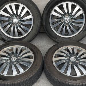 SUZUKI スズキ ソリオ 純正 14インチ×4.5J +45 100 4H BRIDGESTONE/YOKOHAMA 165/65R14ラジアル4本。 スペーシア ワゴンR他などにも。