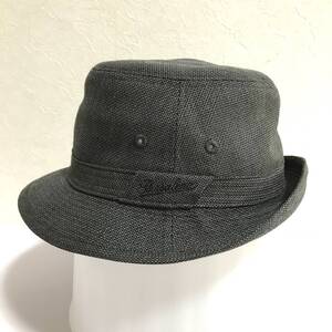 Z3 新品【 ボルサリーノ Borsalino 】日本製☆上品な メンズ ブランド お帽子 中折れ帽 布帛ハット ソフトハット 小さめ S 千鳥格子グレー