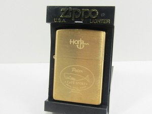 ■■（73）ZIPPO ジッポ オイルライター HORTE クジラ CAFE SPORT 2002年 ケース付■■