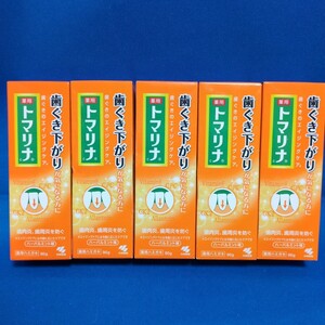 【5本セット】新品 小林製薬 トマリナ ハーバルミント 90g 薬用ハミガキ 歯肉炎 歯周炎 エイジングケア