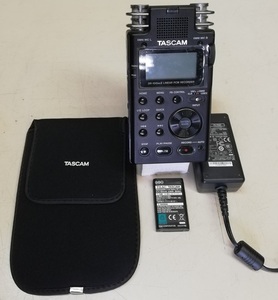 ☆TASCAM DR-100MKII リニアPCMレコーダー 24bit/96kHz対応 ACアダプター付き美品中古☆