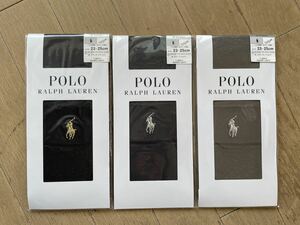 即決！ポロ ラルフローレン POLO RALPH LAUREN レディース ワンポイント メランジソックス 3足組 50デニール相当 23~25㎝