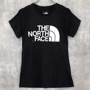 【1円スタート】US限定 ザ・ノースフェイス 新品 タグ付 THE NORTH FACE ロゴ Tシャツ レディース S ハーフドーム ブラック 正規品 NT-080